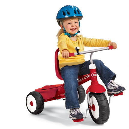 Kids Bike, Toddler Bike, Toddler Toys, Kids Toys for Ages 2-4, Radio Flyer Deluxe Steer & Stroll Tricycle, Trike for Ages 2-5, Red