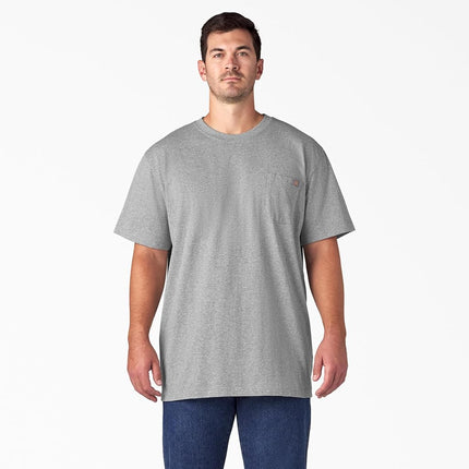 Dickies Men's Heavyweight Crew Neck Short Sleeve Tee T-Shirt, Heather Gray, S