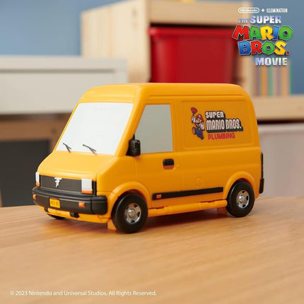 Super Mario Bros Movie Van Playset by Jakks Pacific, Officially Licensed, Transforming Vehicle Toy with 3 cm Mario Figure, Warp Pipe & Movie Scenes, Nintendo Action Figure Playset for Kids Ages 3+