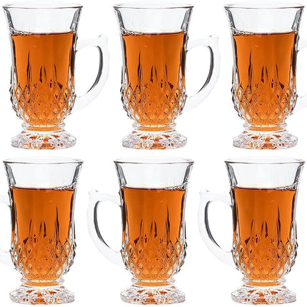 Classic Cut Authentic Turkish Tea Cups, Set of 6, 4 oz