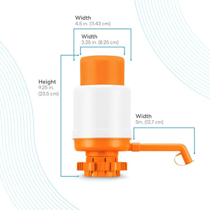 Brio Universal Manual Drinking Water Pump (Orange)