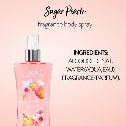 Sugar Peach by Body Fantasies for Women - 8 oz Body Spray