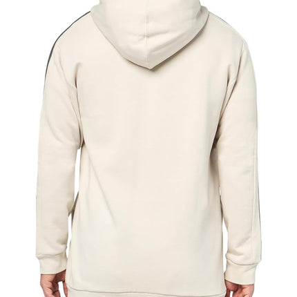adidas Mens Essentials Fleece 3-Stripes Full-Zip Hoodie, Alumina, Small/Tall