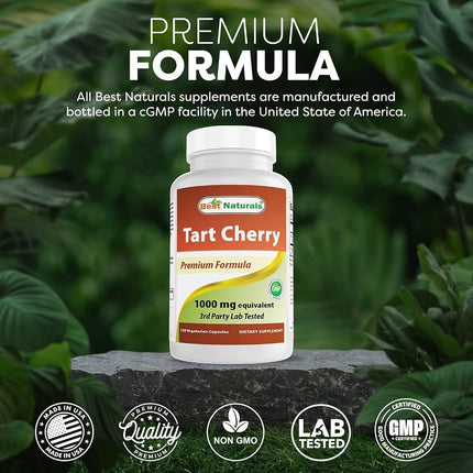 Best Naturals Tart Cherry Extract 1000 mg 120 Capsules (120 Count (Pack of 2))