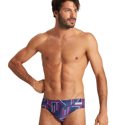 ARENA Puzzled Swim Briefs for Boys and Men- Brief 
