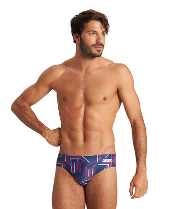 ARENA Puzzled Swim Briefs for Boys and Men- Brief 