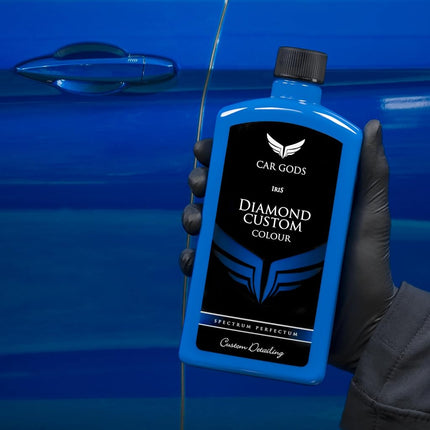Car Gods Iris Custom Color Mid Blue 3-in-1 Polish Wax Colour Restorer & Scratch Remover 500ml - 16 colours Available