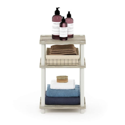 Furinno JUST 3-Tier Tool-Free Bedside Table, Sonoma Oak