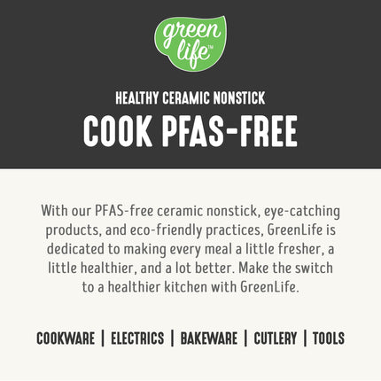GreenLife Electric Rice Cooker, 3-Cups Uncooked/6-Cups Cooked, Removable PFAS-Free Nonstick Pot, One-Switch Design, Auto Keep Warm, Small Space Saving, Rice Paddle, Soup, Grains, Oatmeal, 1.5 QT