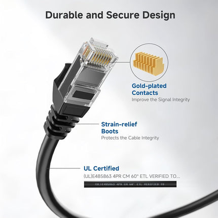 Cable Matters 5-Pack Snagless Cat6 Ethernet Cable (Cat6 Cable/Cat 6 Cable) in Yellow 7 Feet - Available 1FT - 150FT in Length