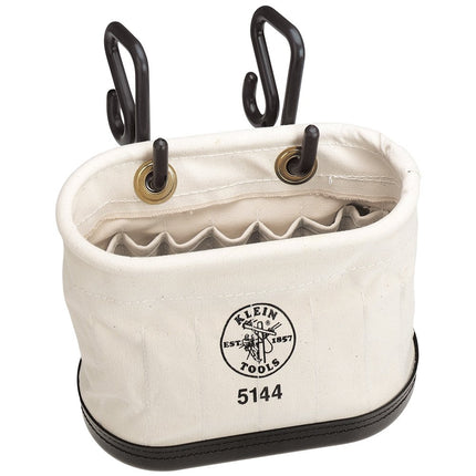 KLEIN TOOLS 5144 Aerial Oval Bucket 15 Pockets with Hooks, Natural, S
