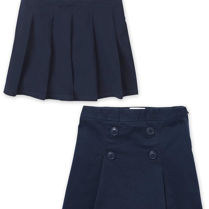 Children's Place - Pack de 2 faldas pantalón con pliegues y botones para niñas, Tidal - Pack de 2, 16 Delgado
