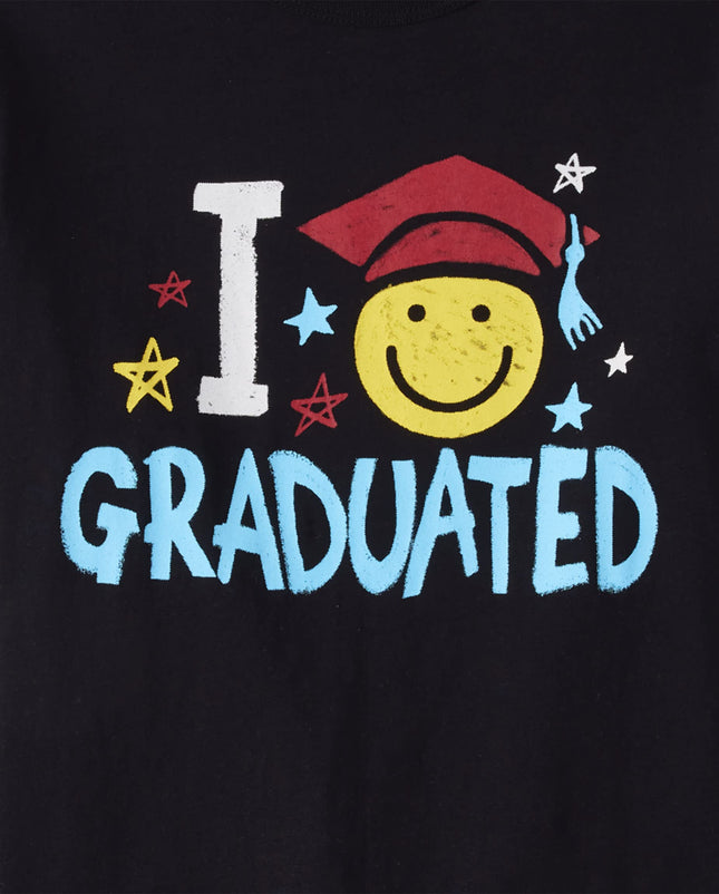 The Children's Place Boys' Short Sleeve Graphic T-Shirt Seasonal, I Graduated, Medium