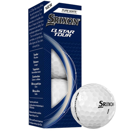 Srixon, New Q-Star Tour 5 2024 - Dozen Golf Balls - Soft Feel, Spin, Performance and Power - 3 Pieces - Urethane - Premium Golf Accessories and Golf Gifts, White