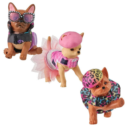 Real Littles 25415 3 Collectible Carriers with 3 Puppies and 15 Micro Working Surprises Inside