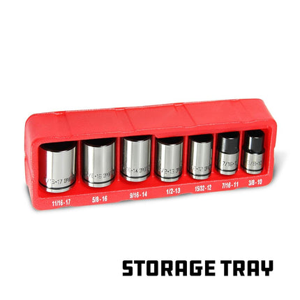 Powerbuilt 642054 3/8" Drive Universal Socket Set, 7 Piece, Silver