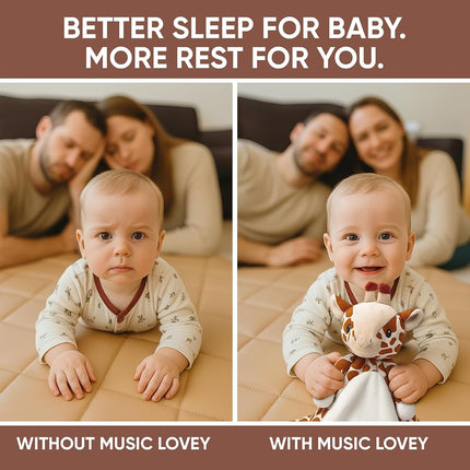 Love By Emi Musical Baby Comforter - White Noise & Lullaby - Calms Fussy Babies, Reduces Night Wakeups & Helps Toddlers Sleep Longer – Proven Sleep Aid for Parents - Machine Washable, Newborn Gift