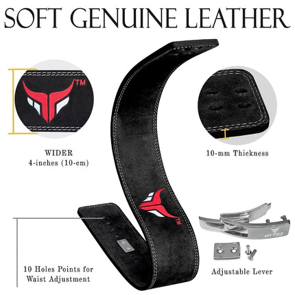 Mytra Fusion Weight Lifting Belt Powerlifting Lever Belt for Intense Strength Training (Black, Small)