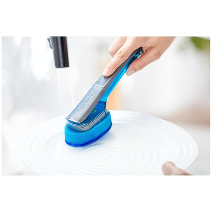 Scotch-Brite Non-Scratch Advanced Soap Control Dishwand Kit, Includes 1 Wand & 6 Refill Pads, Control Soap with A Button, Keep Your Hands Out of Dirty Water