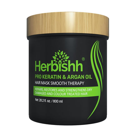 Herbishh Moroccan Argan Keratin Hair Mask for Dry 