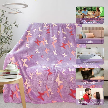 Butterfly Blanket for Women/Girls, Butterfly Gifts for Women Adults, Cute Blankets for Teen Girls, Personalized Blankets for Adults/Kids,Soft Fleece Blanket and Throw,Birthday 50"x 60"