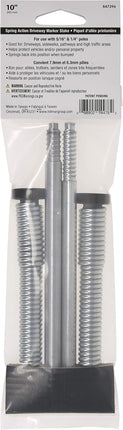 Hillman 847396 Driveway Marker Stake with Spring Back Action for Snow Poles or Rods and Student Drivers, Reflective Silver