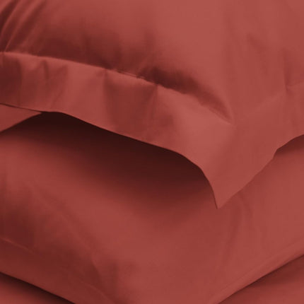 Elegant Comfort Luxury 3-Piece Duvet Cover Set - 1500 Premium Hotel Quality Microfiber Hotel Collection - Comforter Cover with Button Closure and Shams, Full/Queen, Rust