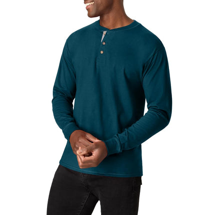 Hanes Men's T-Shirts, Men's BeefyT Henley Shirts, 