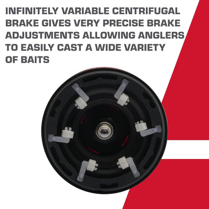Abu Garcia Low Profile Baitcast Reel, Revo SX Low Profile Reels, Predator Fishing, Fresh water Angler, Perch, Pike, Zander, Black, Robust & Lightweight, 10+1 Bearing Count, Low Profile