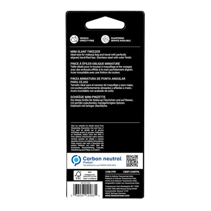 Tweezerman Mini Slant Stainless Steel Tweezer, Flamingo