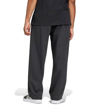 adidas Mens Essentials 3-bar Wide Leg Pants, Black/White, XXL Tall