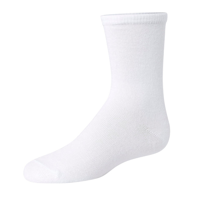 Hanes Uniform, blancas lisas, calcetines de punto para niña, 10 pares, blancas, 10.5-4