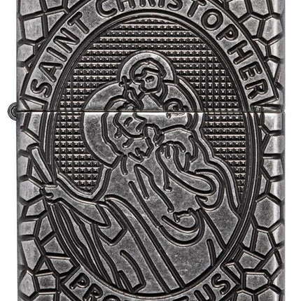 Zippo Tiki Totem Design Armor Antique Brass Pocket Lighter