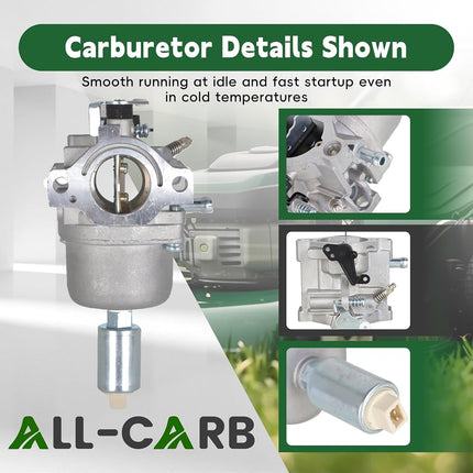 Reemplazo de carburador para tractor cortacésped John Deere LA105 de 42" y 19.5HP, repuesto para motor Briggs & Stratton de 13.5 HP 31F707 350777 14 HP V-Twin 808728 Carb 697203 795873 808891