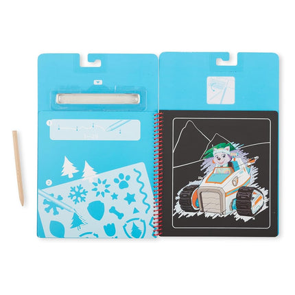 Melissa & Doug PAW Patrol Scratch Art 3-Pack – Chase, Skye, Marshall Color Reveal Travel Activity Pads