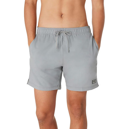 Speedo Standard Swim Trunk Mid Length Redondo Solid, Monument, Medium