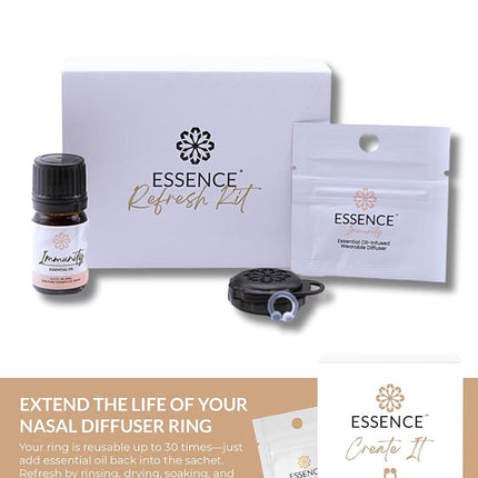 Essence Nasal Diffuser | Essential Oil Ring | Silicone Nose Inhaler Bundle Pack (Create It)