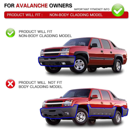 AUTOSAVER88 Headlight Assembly kit Compatible with 2003-2006 Chevy Avalanche / 2003-2007 Chevrolet Silverado 1500 2500 3500 1500HD 2500HD Pickup Headlamp Replacement Black Housing with Bumper Lamp