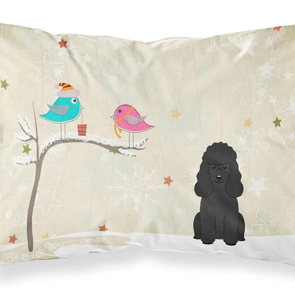 Caroline's Treasures between Friends Poodle Black Fabric Standard Pillowcase BB2543PILLOWCASE, Multicolor