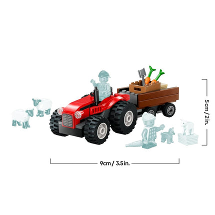 LEGO City Red Farm Tractor with Trailer & Sheep Toy Set - Playset with Animal Figures - Montessori Toys for 4+ Year Old Boys & Girls - Early Learning Gifts - 60461