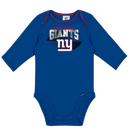 Gerber NFL Baby Boys' 2 Pack Long Sleeve Bodysuit, Team Color, 18 Months