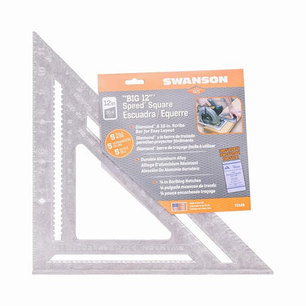 Swanson Speed Square T0108 12” Unpainted Aluminum 