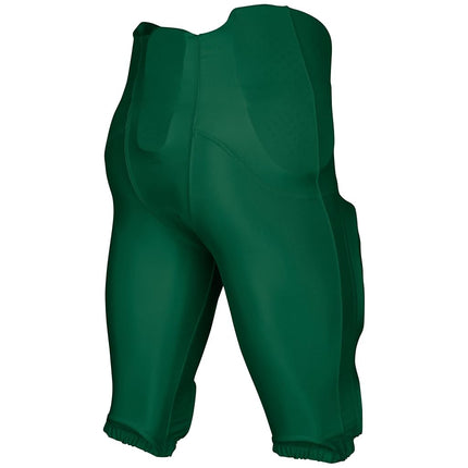 Pantalon de football américain CHAMPRO Bootleg 2 intégré pour garçons avec protections intégrées - Vert Forêt