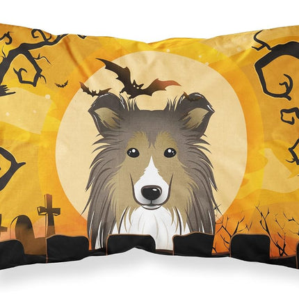 Caroline's Treasures BB1800PILLOWCASE Halloween Sheltie Fabric Standard Pillowcase, Lightweight Super Soft Easy Care Decorative Artwork Pillowcase, Standard,