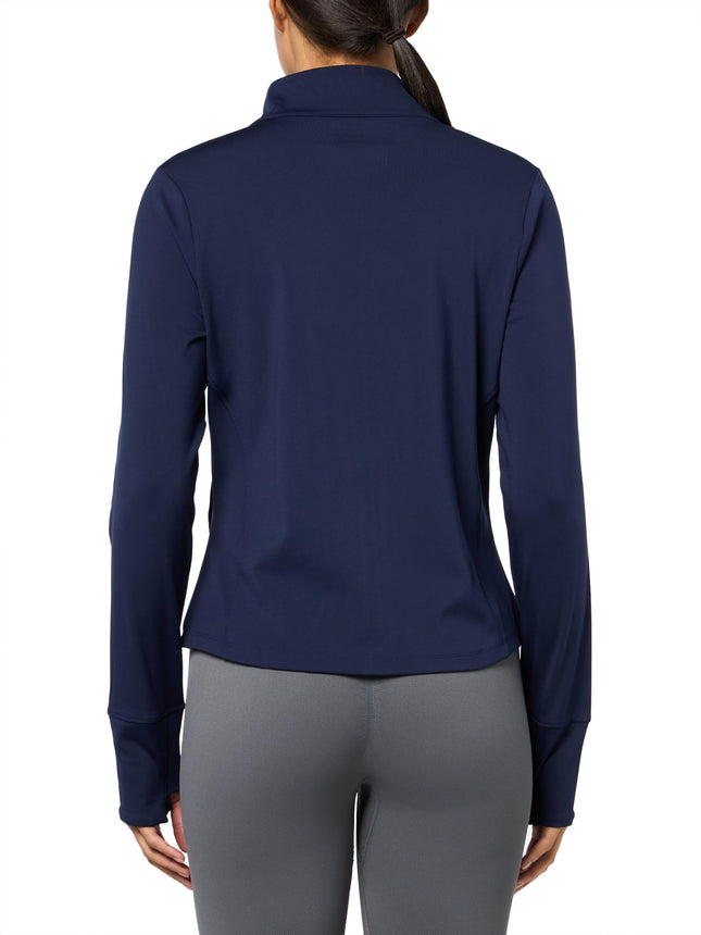 Under Armour Women's Movement Full Zip Jacket, (410) Midnight Navy / / Metallic Silver, XXL