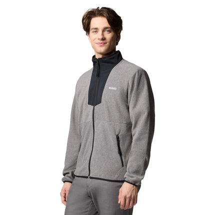Columbia Men's Sequoia Grove Full Zip Fleece, Full Zip Fleece Jacket, City Grey Heather/Black, X-Large