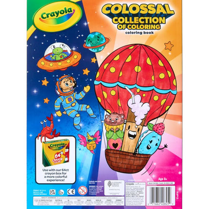Crayola Colossal Collection of Coloring, 288 Coloring Book Pages, 2 Sticker Sheets, Coloring Book for Kids & Adults, Toddler Travel Activity, 3+