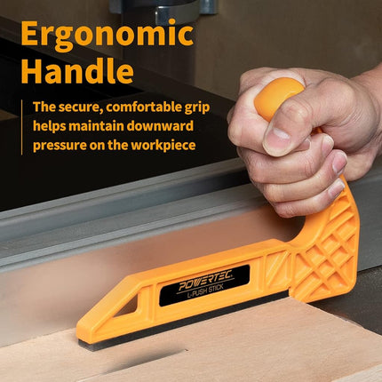 POWERTEC 71338 Plastic L-Push Stick | Deluxe L-Shaped Woodworking Push Tools – 2 Pack (Patent Pending)