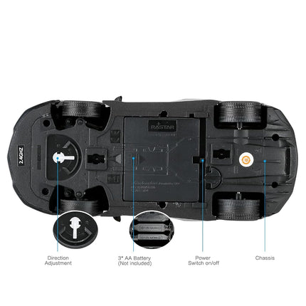 Bugatti RC Car RASTAR 1:24 Bugatti Divo Remote Control Toy Model Car for Boys Kids Adults