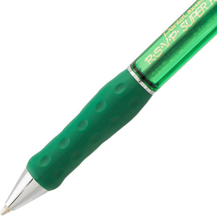 Bolígrafo Pentel RSVP Super RT, (1.0mm) trazo medio, tinta surtida (DPSV), paquete de 4 - BX480BP4M1